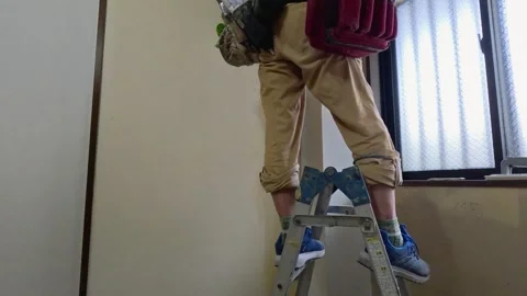 Craftsmen working on the interior, Part 4 Stock Footage 243470137