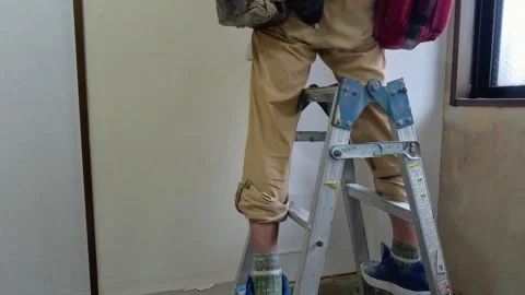 Craftsmen working on the interior, Part 5 Stock Footage 243470158