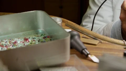 Craftsperson, Craft, Close-Up, Panning, Selective Focus, 30 Seconds Or Greater, Stock Footage 94056512