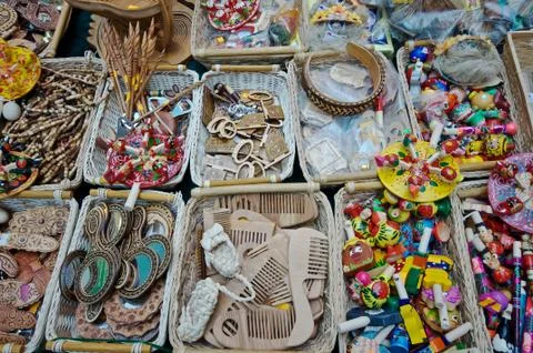 Craftwork  handicraft  handmade article Stock Photos