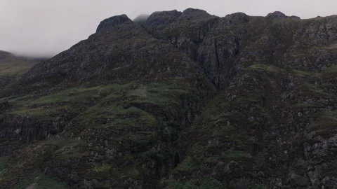 Craggy Cliff Face Close Up Stock Footage 345422813
