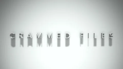 Crammed files 3D title animation white text on a white background Stock Footage 300618165