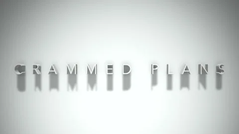 Crammed plans 3D title animation white text on a white background Stock Footage 300618169