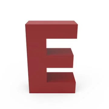 Cramoisi font E Stock Illustration