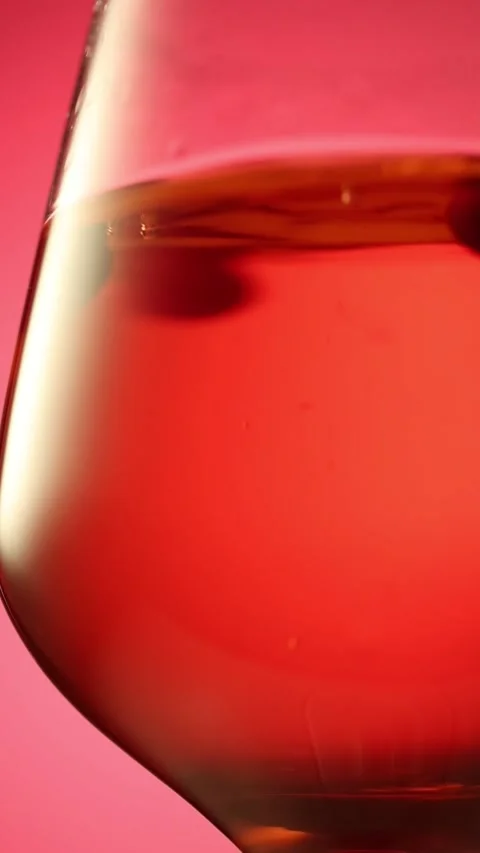 Cranberries falling into glass of red beverage slow motion Stock Footage 344041563