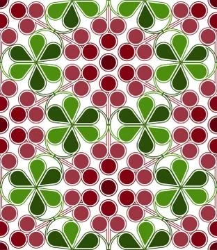 Cranberries Pattern Stock Illustration