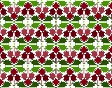 Cranberries Pattern Stock Illustration