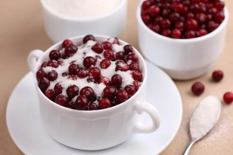 Cranberries in sugar Stock Photos
