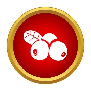 Cranberry berries simple style vector icon design Stock Illustration