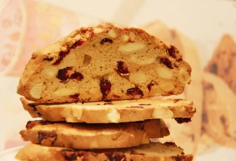 Cranberry Biscotti Stock Photos