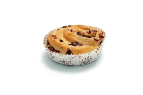 Cranberry bread on isolated white background, Top view. Stock Photos