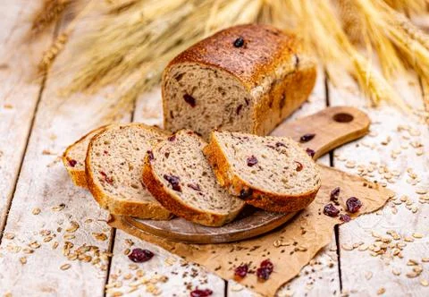 Cranberry bread loaf Stock Photos