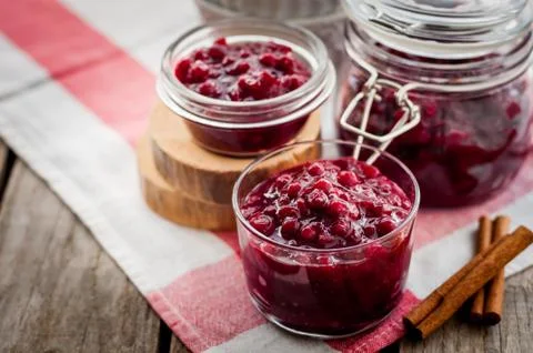 Cranberry Cinnamon Sauce Stock Photos