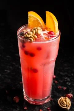 Cranberry cocktail on a table Stock Photos
