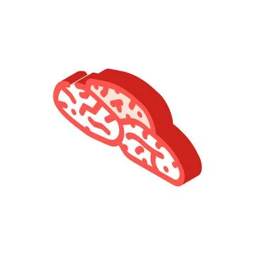 Cranberry dried fruit isometric icon vector illustration Stock Illustration