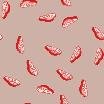 Cranberry dried fruit isometric icon seamless pattern Stock Illustration