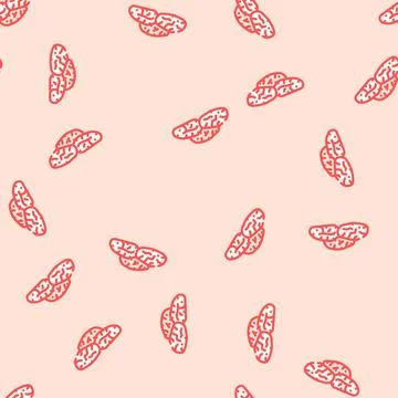 Cranberry dried fruit vector seamless pattern Stock Illustration