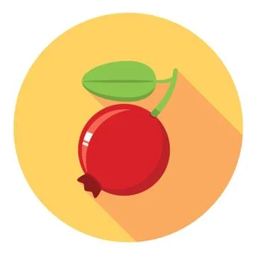 Cranberry Flat Icon Stock Illustration