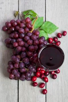 Cranberry grape juice Stock Photos