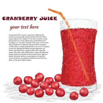 Cranberry juice Stock Illustration