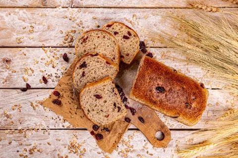 Cranberry loaf of bread Stock Photos