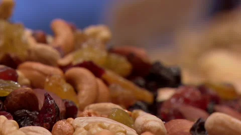 Cranberry Nut Mix Stock Footage 136395004