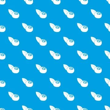 Cranberry pattern vector seamless blue Stock Illustration