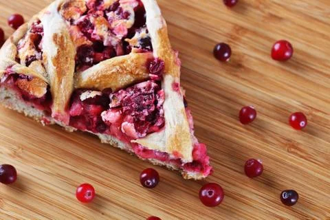 Cranberry Pie Slice Stock Photos