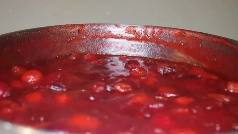 Cranberry Sauce Cooking Stock Footage 82248402