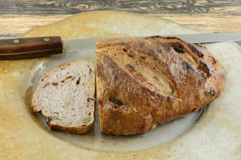 Cranberry walnut loaf of bread Foto stock