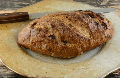 Cranberry walnut loaf of bread Foto stock