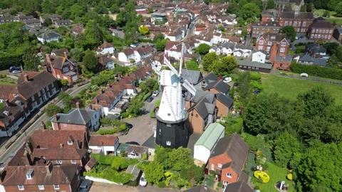 Cranbrook Windmill (Drone Footage) 스톡 동영상 242955201