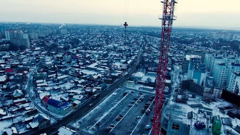 A crane above the city Video stock 85575141