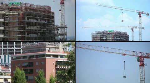 Crane in action composition Stock Footage 8985447
