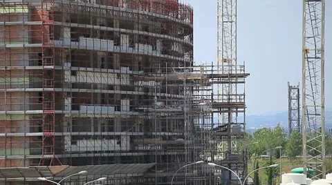 Crane in action Stock Footage 8651385