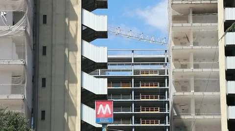 Crane in action Stock Footage 8651766