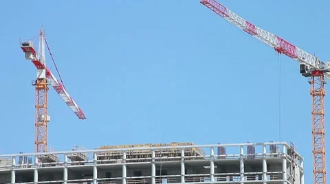Crane in action Stock Footage 8652034