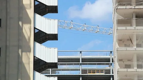 Crane in action Stock Footage 8652263