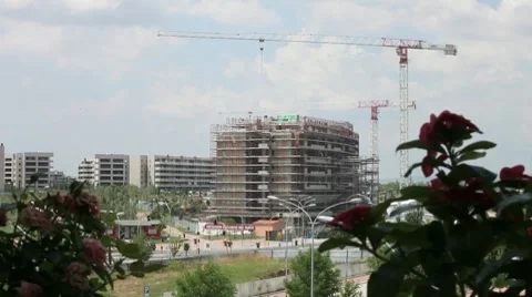 Crane in action (timelapse) Stock Footage 8651796