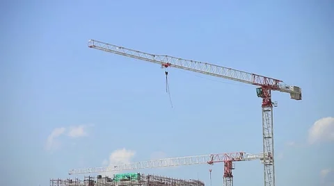 Crane in action (timelapse) Stock Footage 8651915