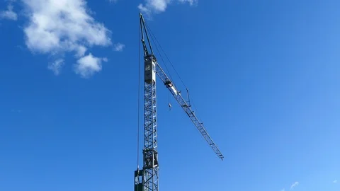 Crane And Blue Sky Stock Footage 88991993