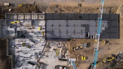 Crane and building construction Stock Footage 239320024