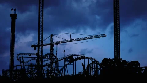 Crane and Building Construction Site, Stock Footage 237574222