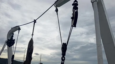 Crane and rope Stock Footage 309872194