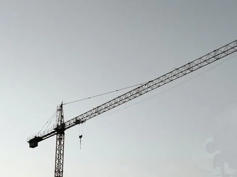 Crane and the sky - construction Fotos Stock