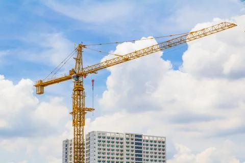 Crane and sky Stock Photos