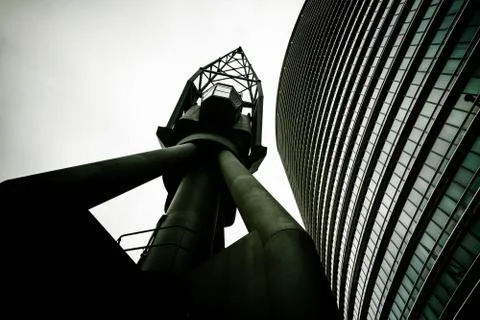 Crane and tower Stock Photos