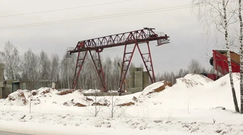 Crane and working dump (1) 스톡 동영상 48631520