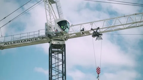 A crane in the background Video stock 155540959
