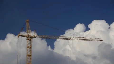 Crane at background sky Stock-Footage 83771592